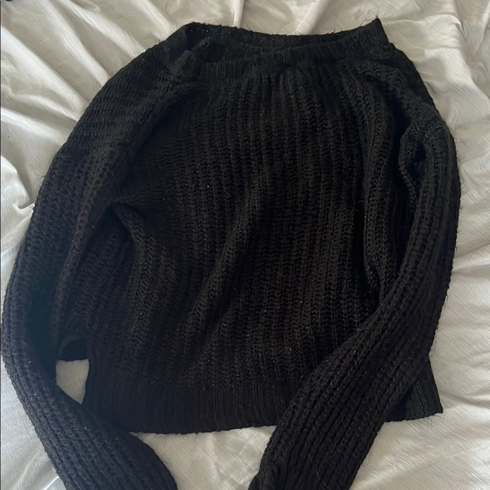 Cozy Black Knit Sweater